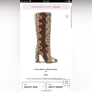 COPY - Faux snake skin boots